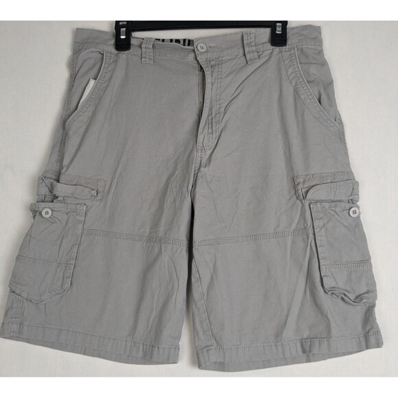 Monument Gray Cargo‎ Shorts Mens Size 32 Casual Utility Pockets Summer - Picture 1 of 11